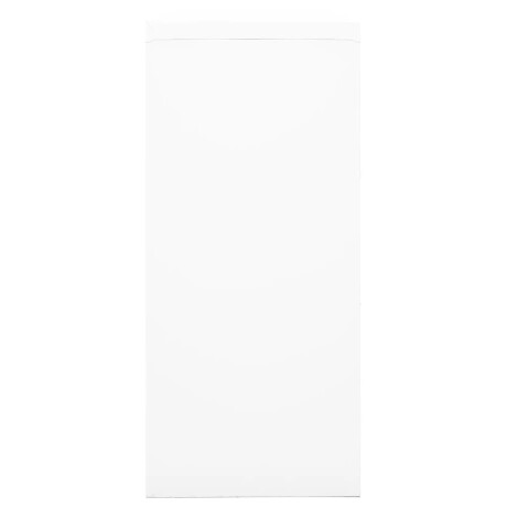 vidaXL Roldeurkast 90x40x90 cm staal wit afbeelding3 - 1