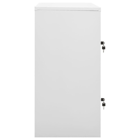 vidaXL Lockerkast 90x45x92,5 cm staal lichtgrijs en blauw afbeelding3 - 1