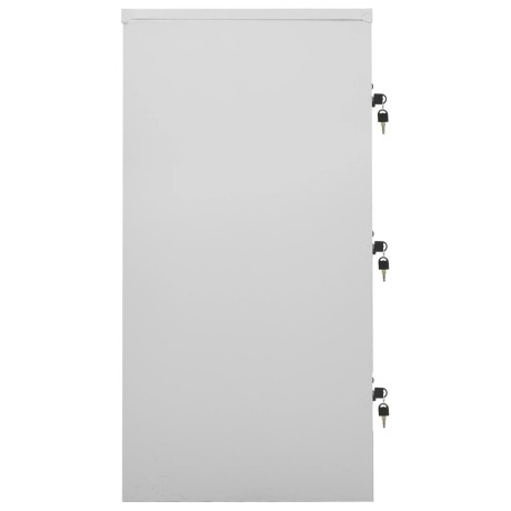 vidaXL Lockerkast 90x45x92,5 cm staal lichtgrijs afbeelding3 - 1