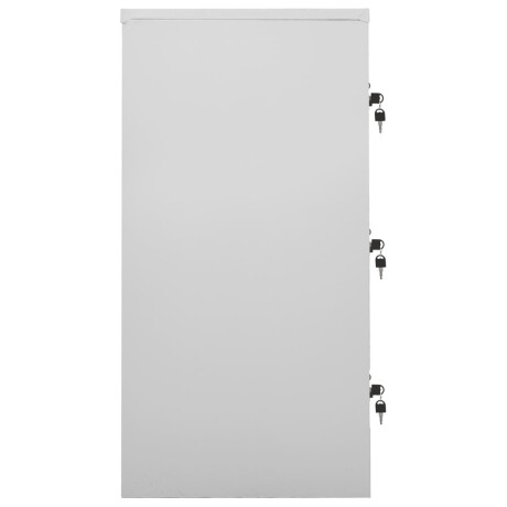 vidaXL Lockerkast 90x45x92,5 cm staal lichtgrijs en groen afbeelding3 - 1
