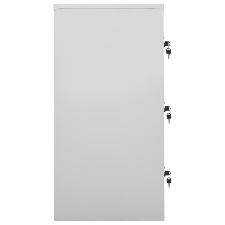 vidaXL Lockerkast 90x45x92,5 cm staal lichtgrijs en groen afbeelding3 - 1