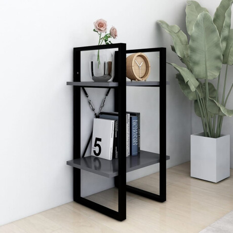 vidaXL Boekenkast met 2 schappen 40x30x70 cm bewerkt hout grijs afbeelding3 - 1