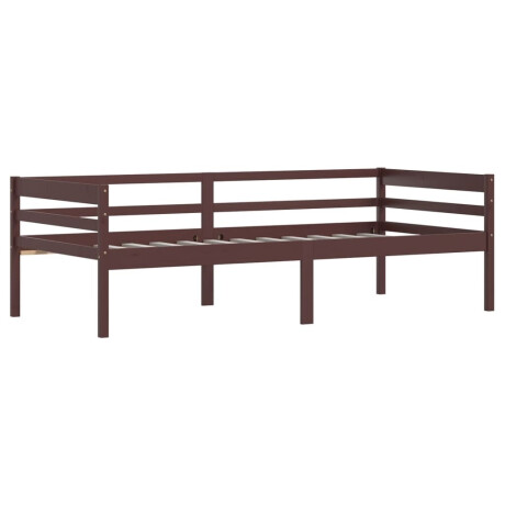 vidaXL Bedframe massief grenenhout donkerbruin 90x200 cm afbeelding3 - 1