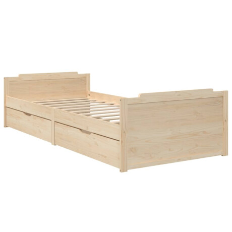 vidaXL Bedframe met lades massief grenenhout 90x200 cm afbeelding3 - 1