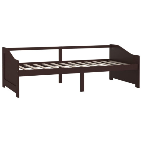 vidaXL Bedbank 3-zits massief grenenhout donkerbruin 90x200 cm afbeelding3 - 1