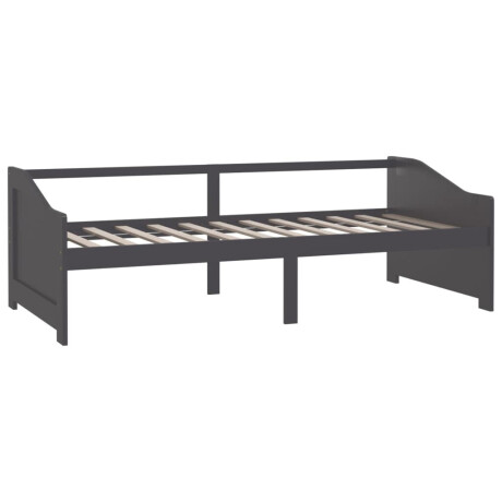vidaXL Bedbank 3-zits massief grenenhout donkergrijs 90x200 cm afbeelding3 - 1