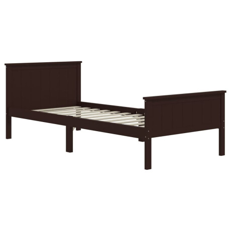 vidaXL Bedframe massief grenenhout donkerbruin 90x200 cm afbeelding3 - 1