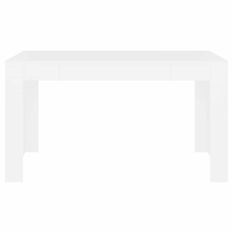 vidaXL Eettafel 140x74,5x76 cm bewerkt hout wit afbeelding3 - 1