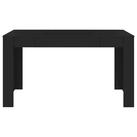 vidaXL Eettafel 140x74,5x76 cm spaanplaat zwart afbeelding3 - 1