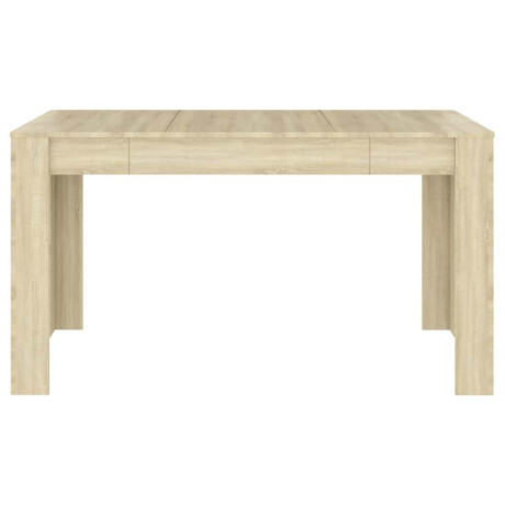 vidaXL Eettafel 140x74,5x76 cm spaanplaat sonoma eikenkleurig afbeelding3 - 1