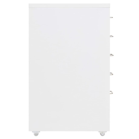 vidaXL Ladeblok verrijdbaar 28x41x69 cm metaal wit afbeelding3 - 1