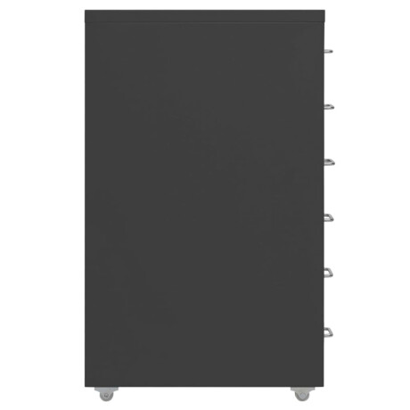 vidaXL Ladeblok verrijdbaar 28x41x69 cm metaal antracietkleurig afbeelding3 - 1