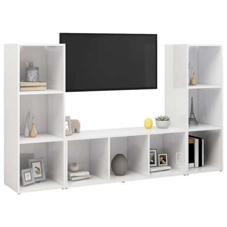 vidaXL | TV-kast | 3 pcs 37 x 35 x 107,5 cm afbeelding3 - 1