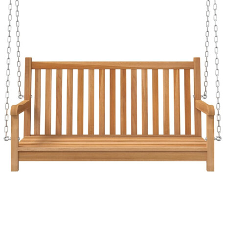 vidaXL Schommelbank 114x60x64 cm massief teakhout afbeelding3 - 1