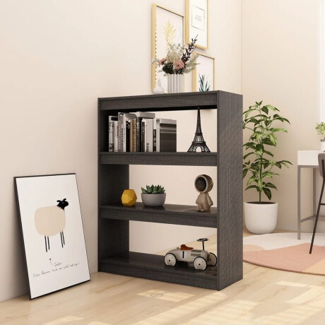 vidaXL Boekenkast/kamerscherm 100x30x103 cm massief grenenhout grijs afbeelding3 - 1