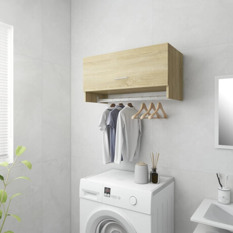 vidaXL Kledingkast 70x32,5x35 cm bewerkt hout sonoma eikenkleurig afbeelding3 - 1