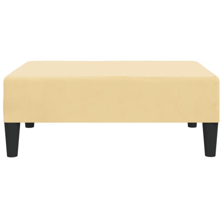 vidaXL Voetenbank 78x56x32 cm fluweel crèmekleurig afbeelding3 - 1