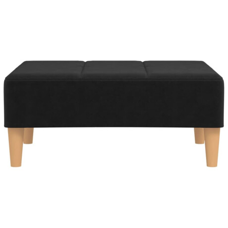 vidaXL Voetenbank 78x56x32 cm stof zwart afbeelding3 - 1