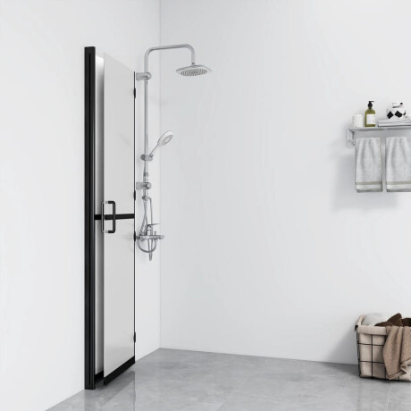 vidaXL Inloopdouchewand inklapbaar 80x190 cm ESG-glas mat afbeelding3 - 1