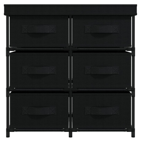 vidaXL Opbergkast met 6 lades 55x29x55 cm staal zwart afbeelding3 - 1