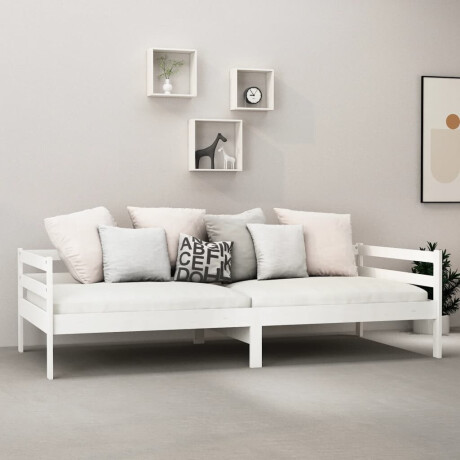 vidaXL Slaapbank massief grenenhout wit 90x200 cm afbeelding3 - 1
