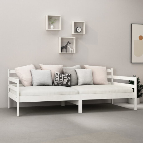 vidaXL Slaapbank massief grenenhout wit 90x200 cm afbeelding3 - 1