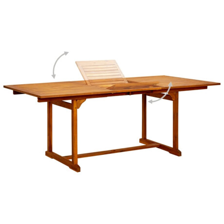 vidaXL Tuintafel (150-200)x100x75 cm massief acaciahout afbeelding3 - 1