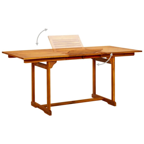 vidaXL Tuintafel (120-170)x80x75 cm massief acaciahout afbeelding3 - 1