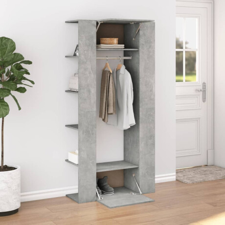 vidaXL Halmeubel 97,5x37x99 cm bewerkt hout betongrijs afbeelding3 - 1