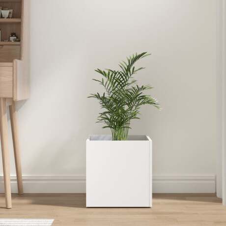 vidaXL Plantenbak 40x40x40 cm bewerkt hout wit afbeelding3 - 1