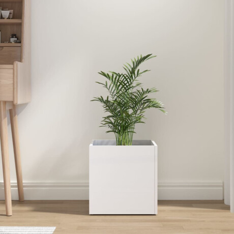 vidaXL Plantenbak 40x40x40 cm bewerkt hout hoogglans wit afbeelding3 - 1