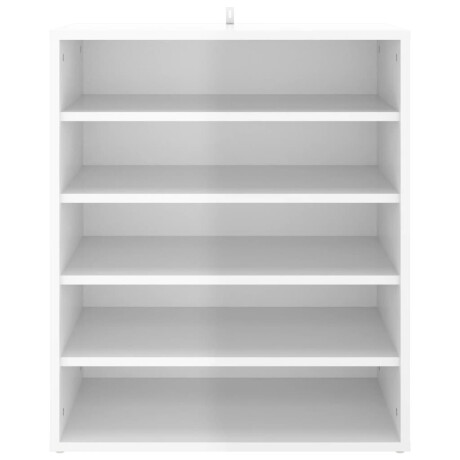 vidaXL Schoenenkast 60x35x70 cm spaanplaat hoogglans wit afbeelding3 - 1