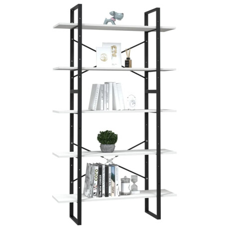 vidaXL Boekenkast met 5 schappen 100x30x175 cm grenenhout wit afbeelding3 - 1