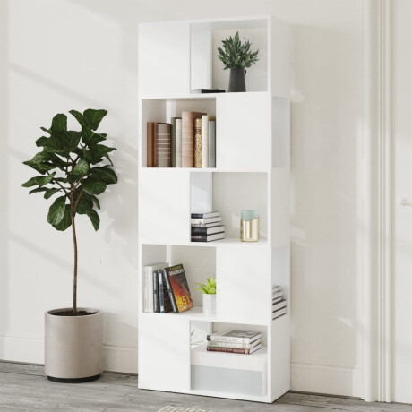 vidaXL Boekenkast/kamerscherm 60x24x155 cm bewerkt hout wit afbeelding3 - 1