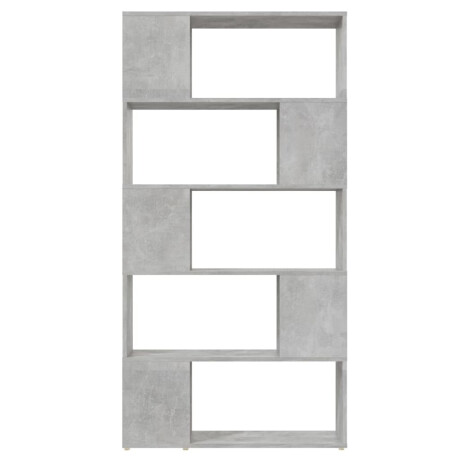 vidaXL Boekenkast/kamerscherm 80x24x155 cm bewerkt hout betongrijs afbeelding3 - 1