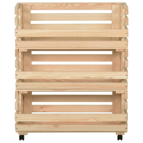 vidaXL Groentetrolley 77x30x80 cm massief grenenhout afbeelding3 - 1