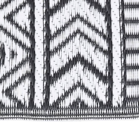 vidaXL Buitenkleed ARAKIL 190x290 cm polypropeen zwart afbeelding3 - 1