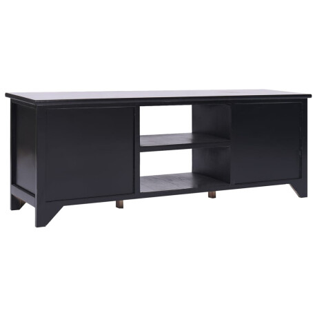 vidaXL Tv-meubel 108x30x40 cm massief paulowniahout zwart afbeelding3 - 1