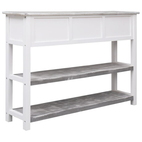 vidaXL Dressoir 108x30x76 cm massief paulowniahout antiekgrijs afbeelding3 - 1