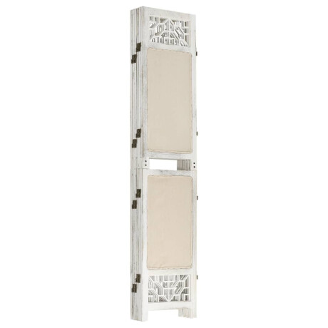 vidaXL Kamerscherm met 6 panelen 210x165 cm stof crèmekleurig afbeelding3 - 1