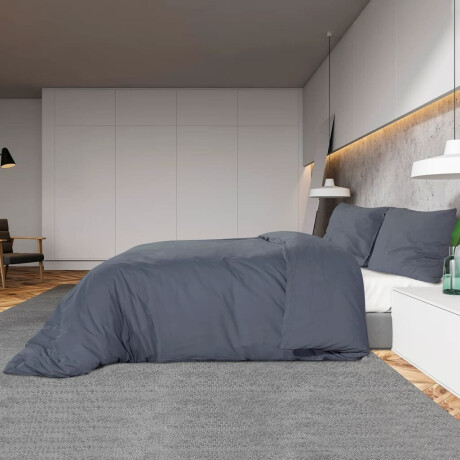 vidaXL Dekbedovertrekset lichtgewicht 225x220 cm microvezel antraciet afbeelding3 - 1