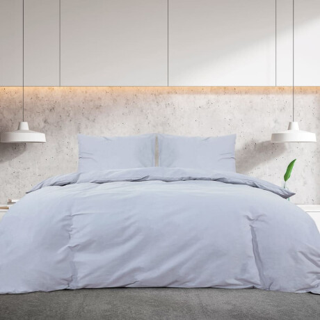 vidaXL Dekbedovertrekset lichtgewicht 260x220 cm microvezel grijs afbeelding3 - 1
