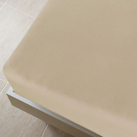 vidaXL Hoeslaken jersey 90x200 cm katoen taupe afbeelding3 - 1