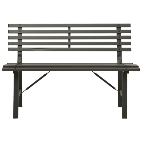 vidaXL Tuinbank 110 cm staal zwart afbeelding3 - 1