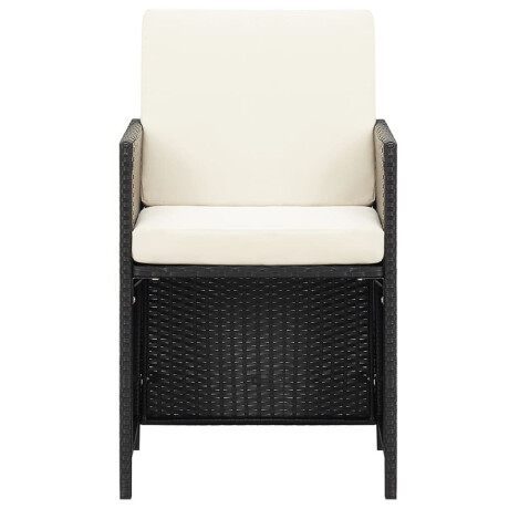 vidaXL Tuinstoelen 4 st poly rattan zwart afbeelding3 - 1