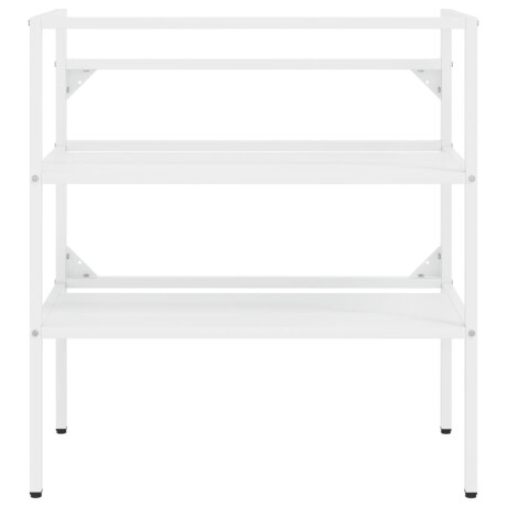 vidaXL Wastafelframe 79x38x83 cm ijzer wit afbeelding3 - 1
