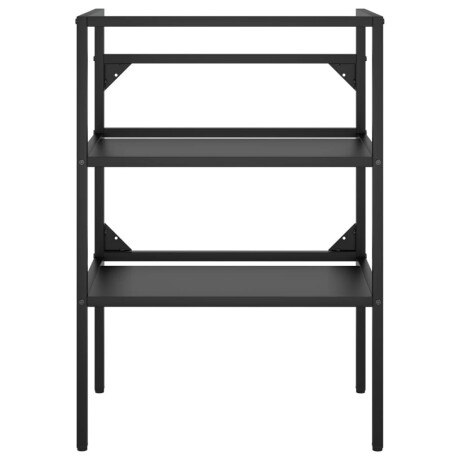 vidaXL Wastafelframe 59x38x83 cm ijzer zwart afbeelding3 - 1