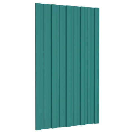 vidaXL Dakpanelen 36 st 80x45 cm gegalvaniseerd staal groen afbeelding3 - 1