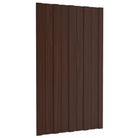 vidaXL Dakpanelen 36 st 80x45 cm gegalvaniseerd staal bruin afbeelding3 - 1