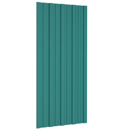 vidaXL Dakpanelen 36 st 100x45 cm gegalvaniseerd staal groen afbeelding3 - 1